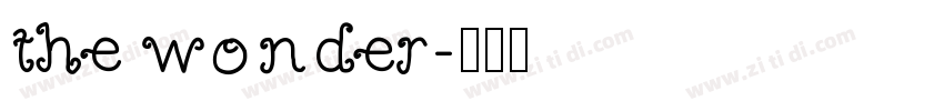 the wonder字体转换